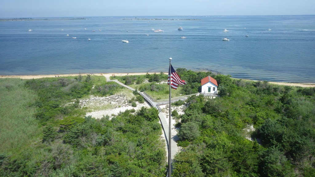 The view from atop the Fire Island Light 